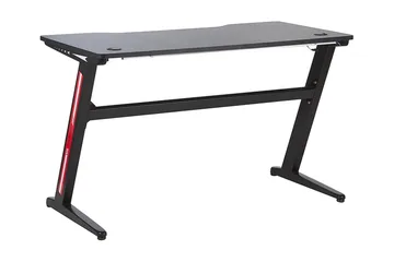 Darfur Gamingbord 120 cm med LED-belysning - Grå/Svart - Möbler - Spelrum - Gamingbord & datorbord