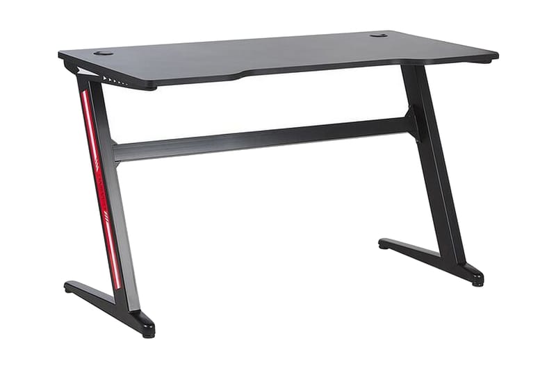 Darfur Gamingbord 120 cm med LED-belysning - Grå/Svart - Möbler - Spelrum - Gamingbord & datorbord