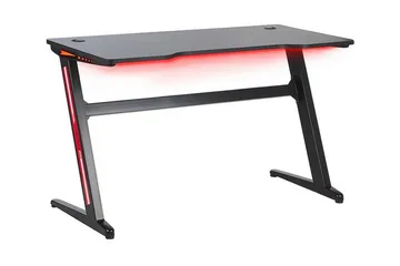 Darfur Gamingbord 120 cm med LED-belysning - Grå/Svart - Möbler - Spelrum - Gamingbord & datorbord