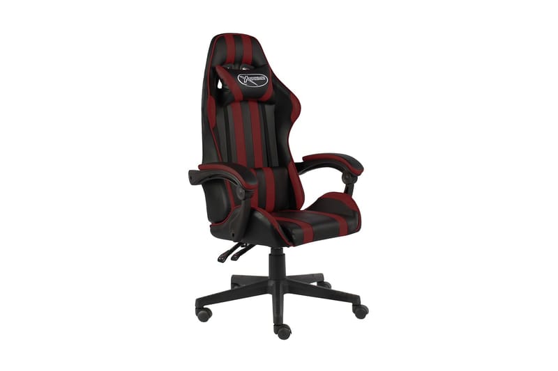 Gamingstol svart och vinröd konstläder - Gamingstol