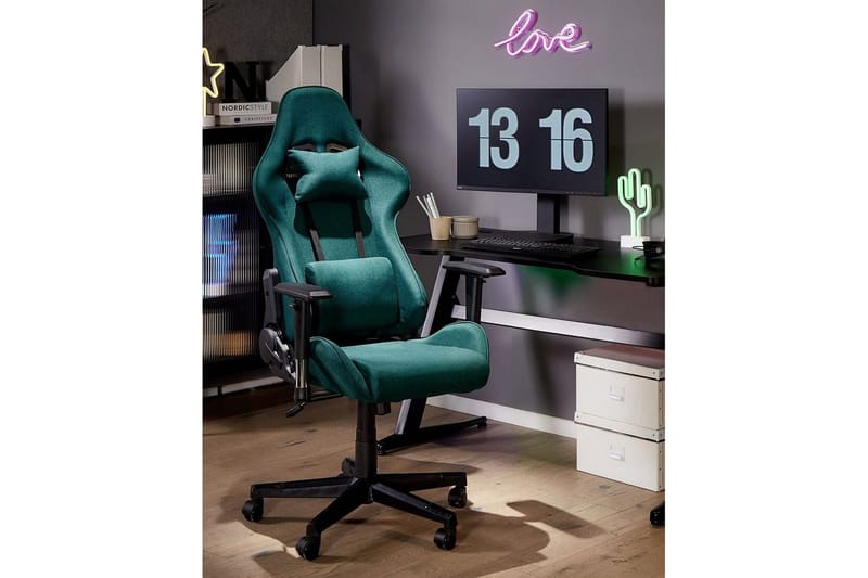 Gamingstol Warrior Grön/Svart - Grön/Svart - Möbler - Spelrum - Gamingstol