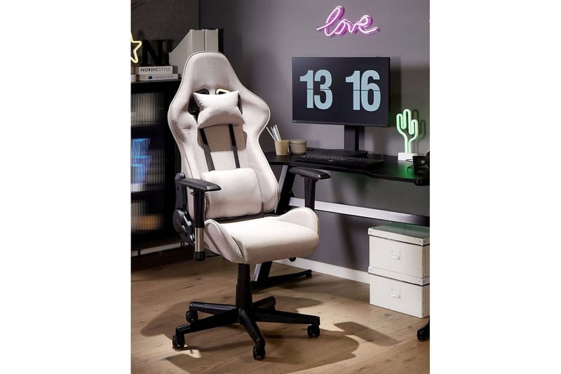 Gamingstol Warrior Ljusgråsvart - Ljusgråsvart - Möbler - Spelrum - Gamingstol