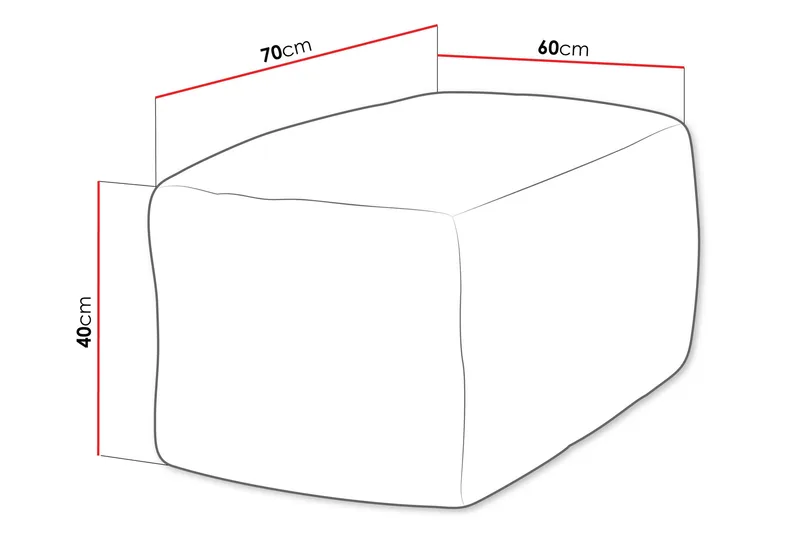Katheryn Sittsäck 60 cm - Rosa - Möbler - Spelrum - Sittsäckar