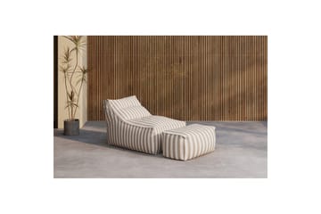 Loungestol Redang med fotpall - Vit/ Beige - Möbler - Spelrum - Sittsäckar