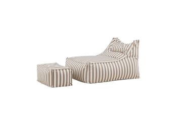 Loungestol Redang med fotpall - Vit/ Beige - Möbler - Spelrum - Sittsäckar