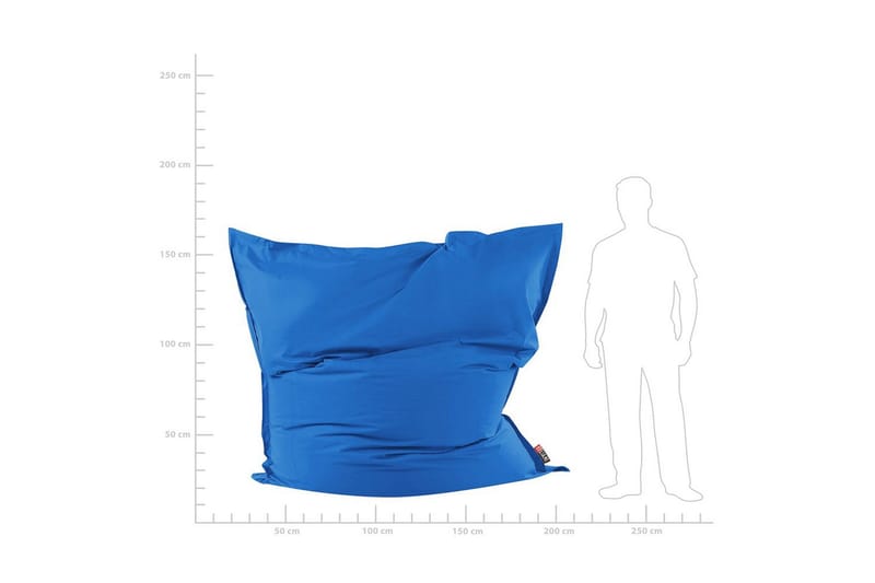 Sittsäck Fuzzy Blå, 180x230x20 cm - Blå, 180x230x20 cm - Möbler - Spelrum - Sittsäckar