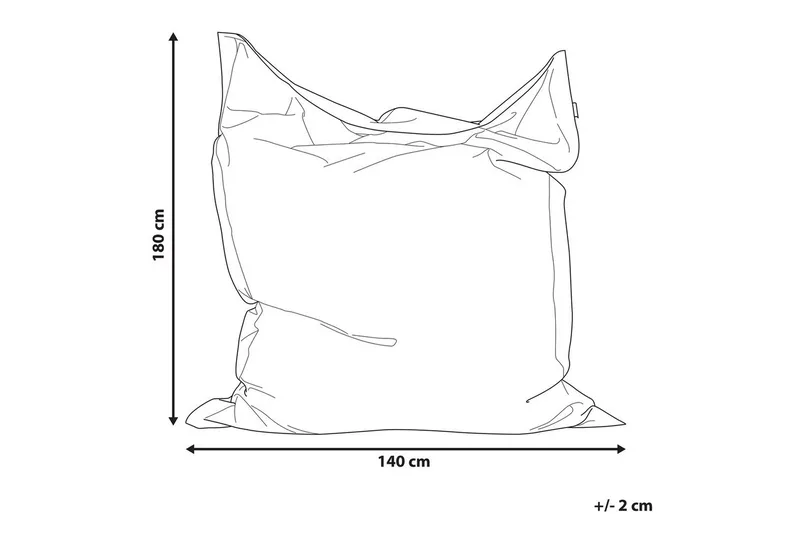 Sittsäck Fuzzy Flerfärgad, vit, blå, grön, grå, 140x180x20 cm - Flerfärgad, vit, blå, grön, grå, 140x180x20 cm - Möbler - Spelrum - Sittsäckar