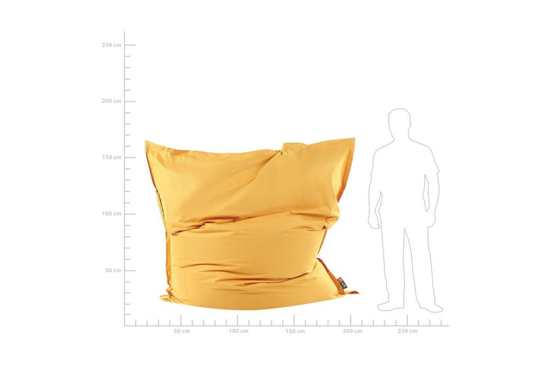Sittsäck Fuzzy Gul, 180x230x20 cm - Gul, 180x230x20 cm - Möbler - Spelrum - Sittsäckar