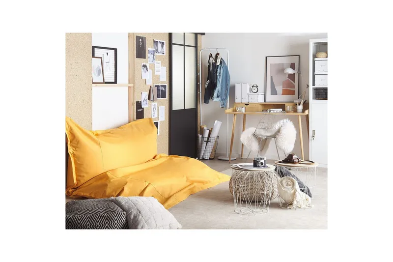 Sittsäck Fuzzy Gul, 180x230x20 cm - Gul, 180x230x20 cm - Möbler - Spelrum - Sittsäckar