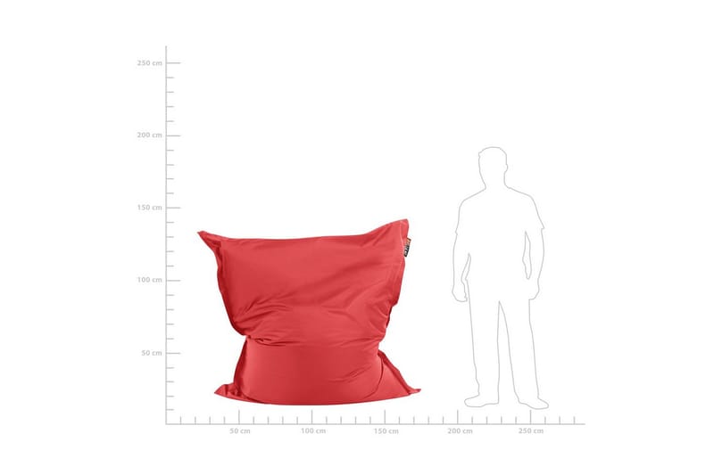 Sittsäck Fuzzy Röd, 140x180x20 cm - Röd, 140x180x20 cm - Möbler - Spelrum - Sittsäckar