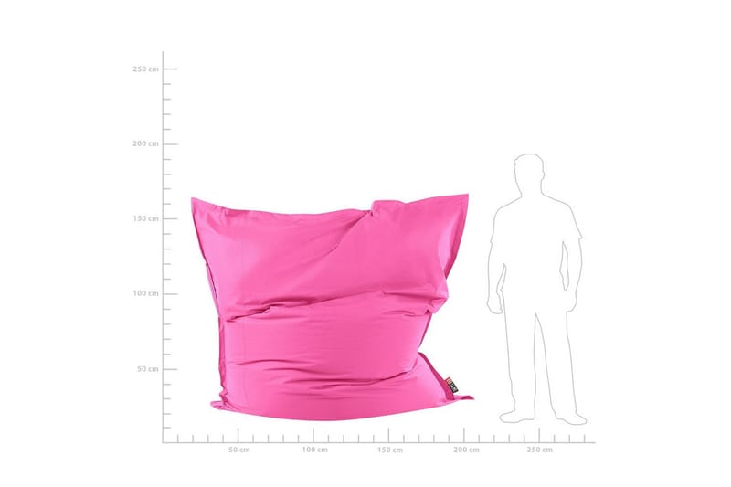 Sittsäck Fuzzy Rosa, 180x230x20 cm - Rosa, 180x230x20 cm - Möbler - Spelrum - Sittsäckar