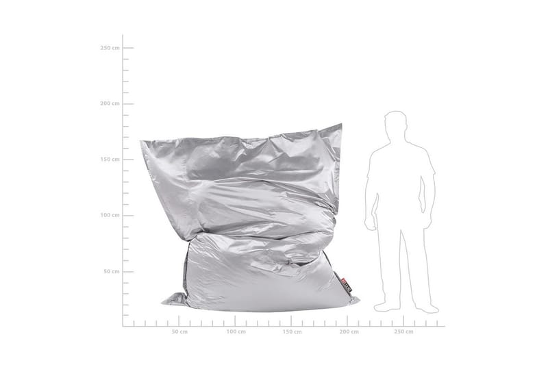 Sittsäck Fuzzy Silver, 180x230x20 cm - Silver, 180x230x20 cm - Möbler - Spelrum - Sittsäckar