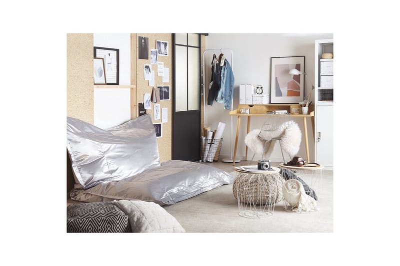 Sittsäck Fuzzy Silver, 180x230x20 cm - Silver, 180x230x20 cm - Möbler - Spelrum - Sittsäckar