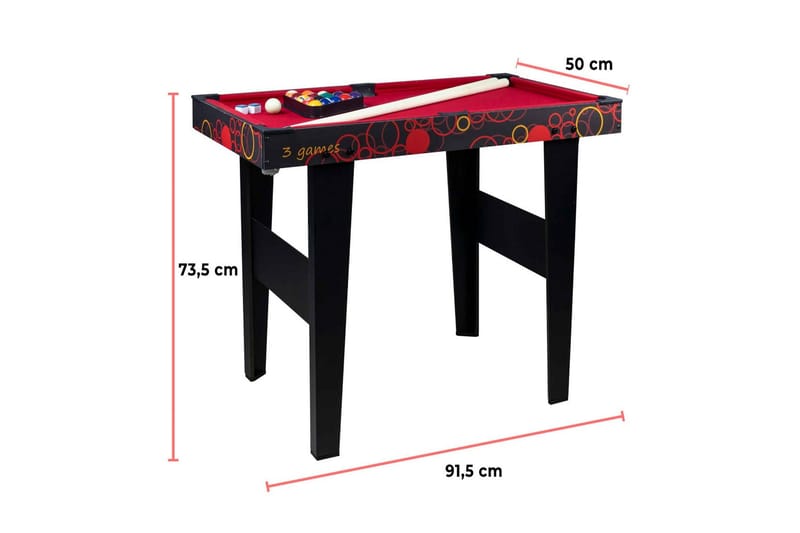 3-i-1 Spelbord - Möbler - Spelrum - Spelbord - Airhockey bord