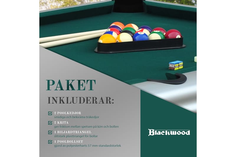 Biljardbord Blackwood Outdoor 8’ - Svart - Möbler - Spelrum - Spelbord