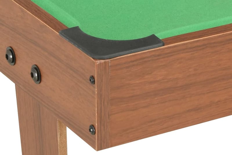 Biljardbord mini 3 feet 92x52x19 cm brun och grön - Brun - Möbler - Spelrum - Spelbord