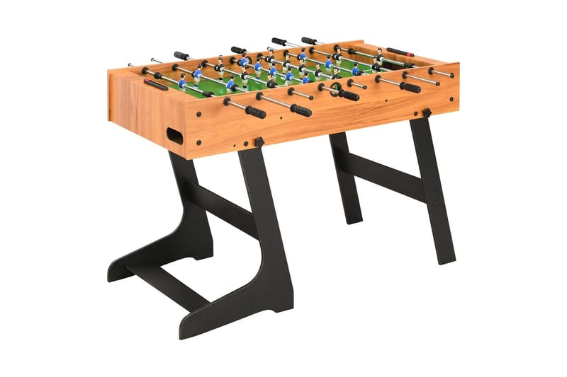 Fotbollsbord hopfällbart 121x61x80 cm ljusbrun - Brun - Bordsfotboll - Spelbord