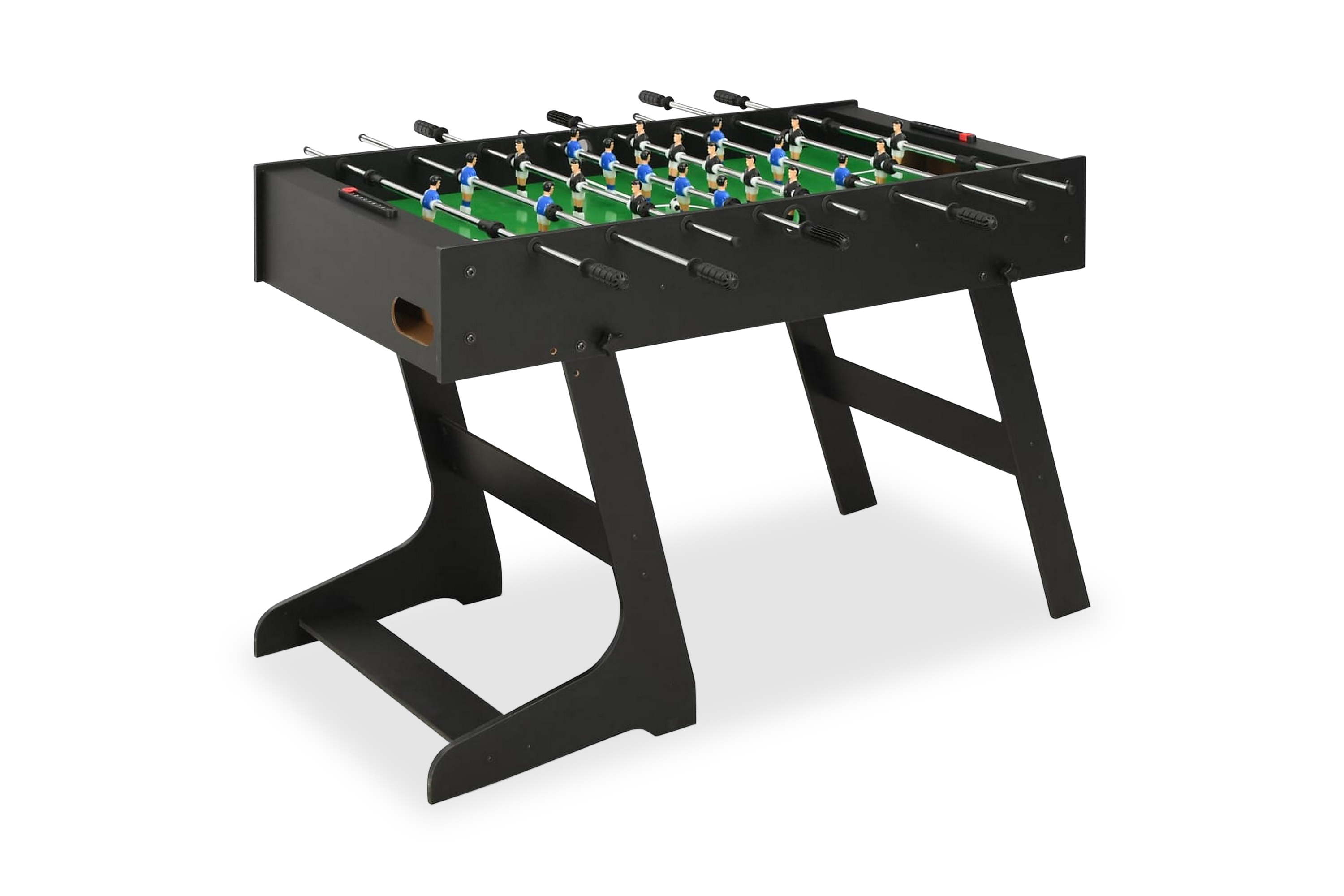 Fotbollsbord hopfällbart 121x61x80 cm svart – Svart