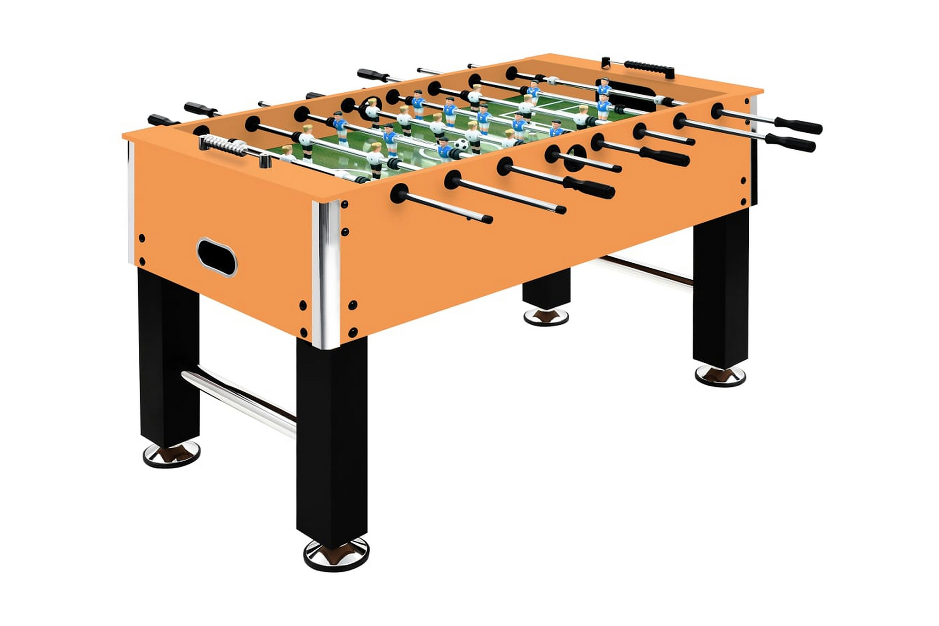 Fotbollsbord stål 60 kg 140×74,5×87,5 cm ljusbrun och svart – Svart