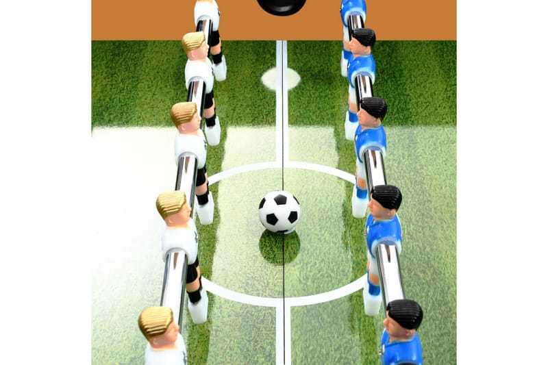 Fotbollsbord stål 60 kg 140x74,5x87,5 cm ljusbrun och svart - Svart - Möbler - Spelrum - Spelbord - Bordsfotboll