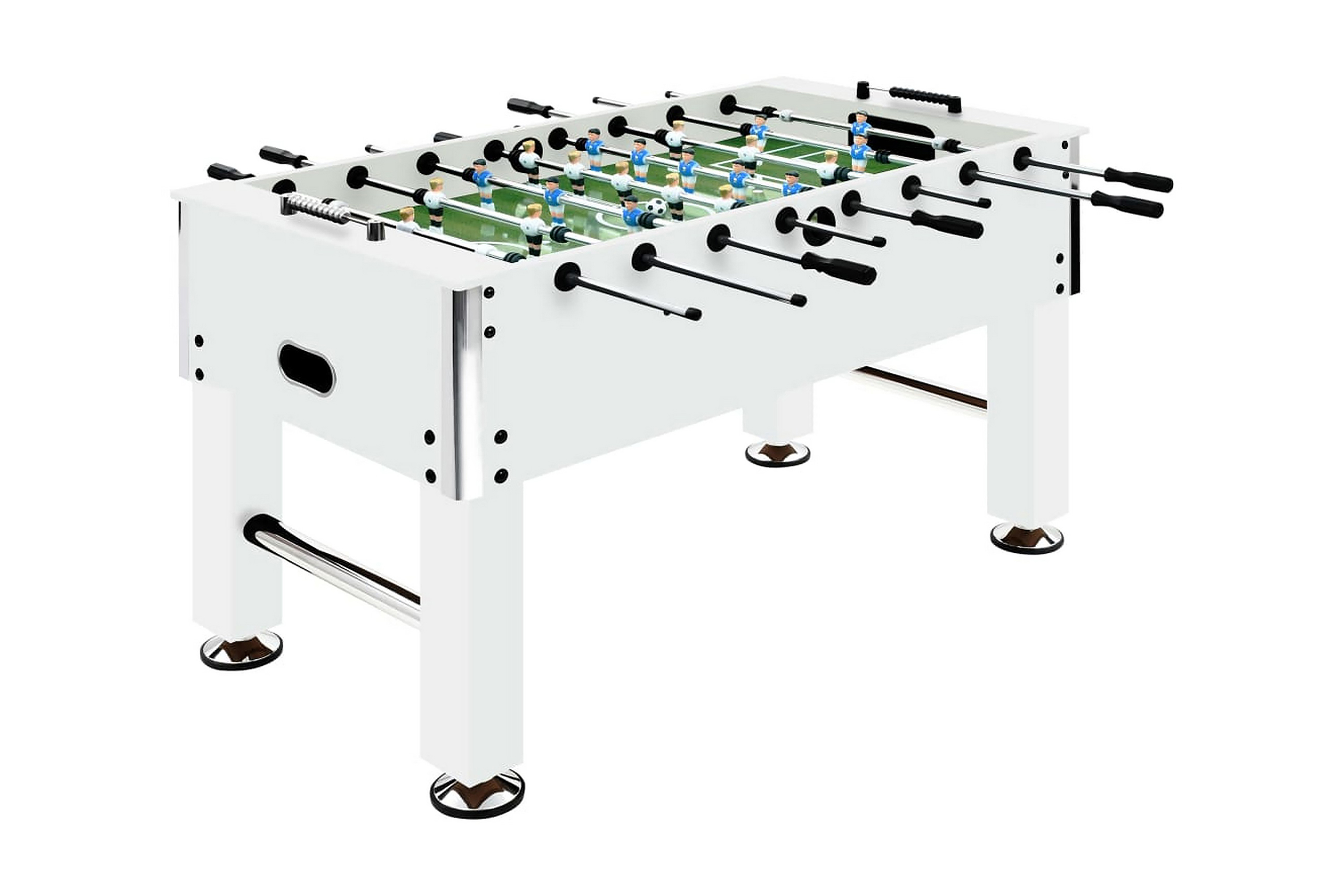 Fotbollsbord stål 60 kg 140×74,5×87,5 cm vit – Vit