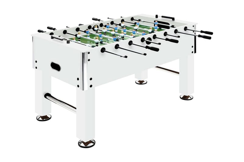 Fotbollsbord stål 60 kg 140x74,5x87,5 cm vit - Vit - Bordsfotboll - Spelbord