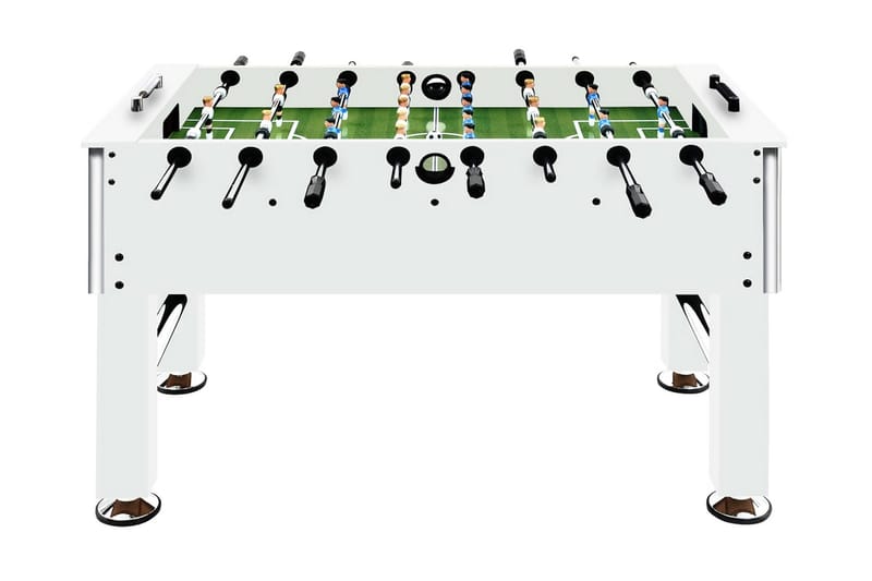 Fotbollsbord stål 60 kg 140x74,5x87,5 cm vit - Vit - Möbler - Spelrum - Spelbord - Bordsfotboll