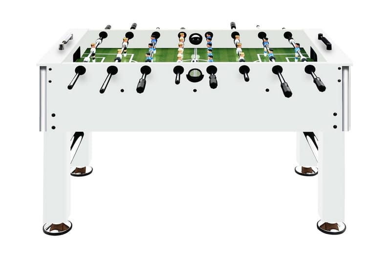 Fotbollsbord stål 60 kg 140x74,5x87,5 cm vit - Vit - Bordsfotboll - Spelbord