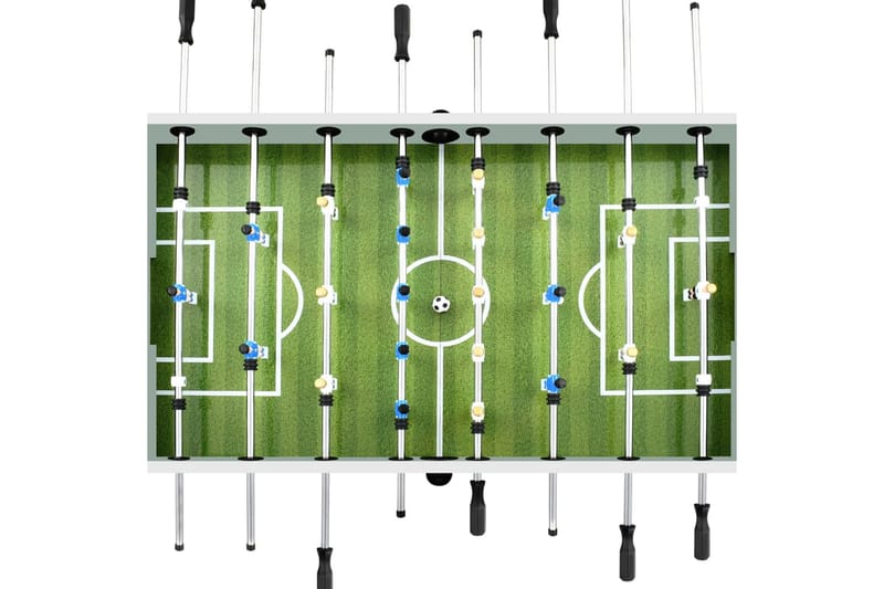 Fotbollsbord stål 60 kg 140x74,5x87,5 cm vit - Vit - Bordsfotboll - Spelbord