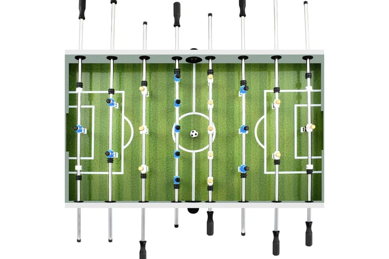 Fotbollsbord stål 60 kg 140x74,5x87,5 cm vit - Vit - Möbler - Spelrum - Spelbord - Bordsfotboll