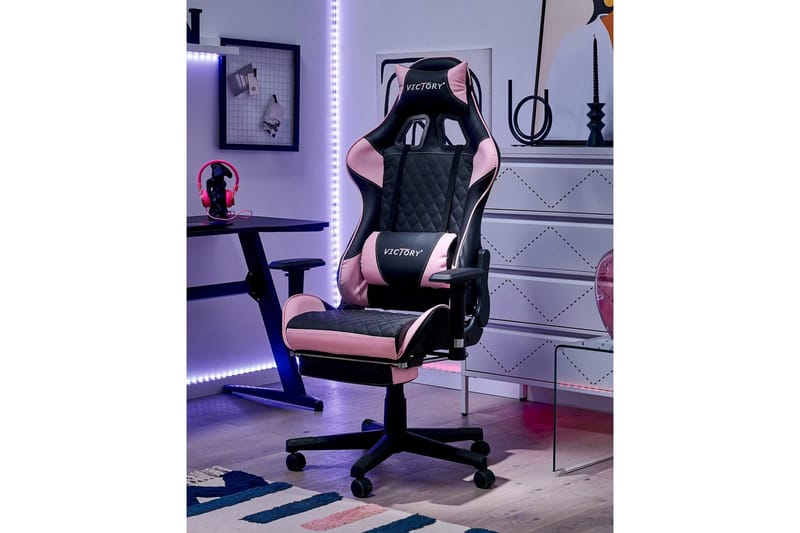 Gamingstol Victory Svart/Rosa - Svart/Rosa - Möbler - Spelrum - Spelbord
