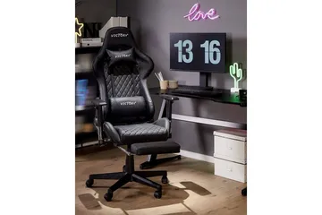 Gamingstol Victory Svart/Vit - Svart/Vit - Möbler - Spelrum - Gamingstol