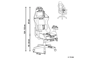 Gamingstol Victory Svart/Vit - Svart/Vit - Möbler - Spelrum - Gamingstol