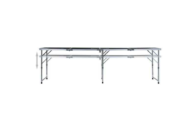 Hopfällbart beer pong bord 240 cm svart - Svart - Möbler - Spelrum - Spelbord