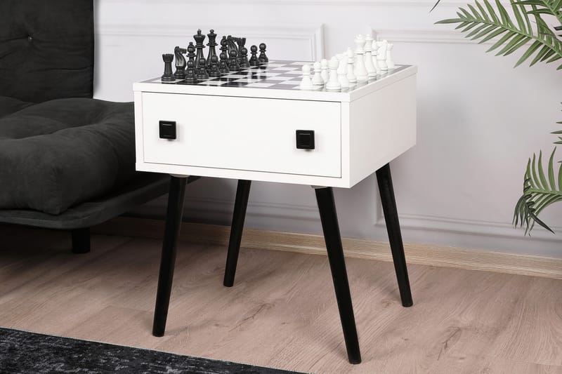 IREYNE Schackbord 50 cm Vit/Svart - Spelbord - Schackbord