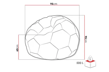Svalliden Sittsäck 95 cm - Vit/Svart - Möbler - Spelrum - Sittsäckar