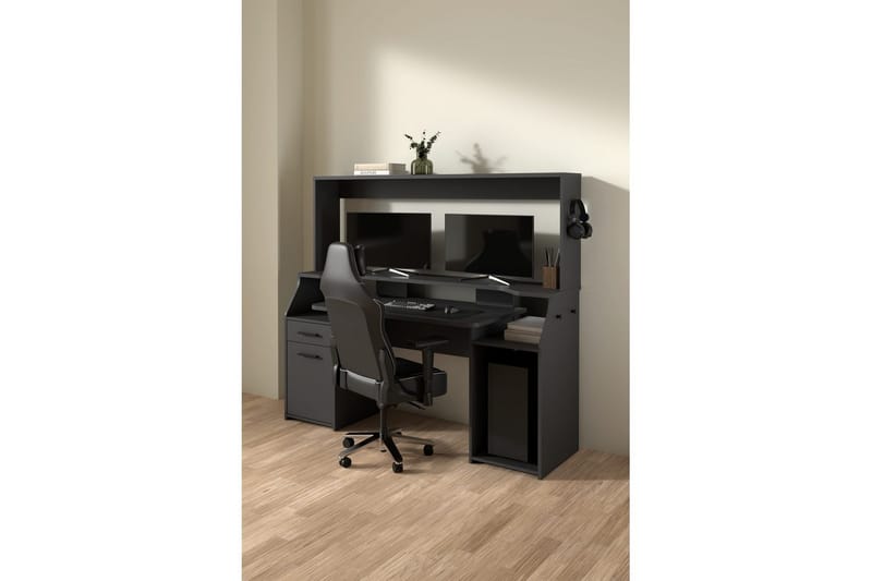 Taketo Gamingbord 171x62 cm - Mörkgrå - Möbler - Spelrum - Gamingbord & datorbord