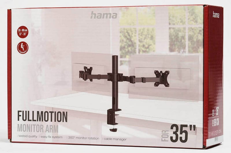 HAMA Monitorfäste För Två Bildskärmar 13- 35 - Möbler - Tillbehör & accessoarer - Bordstillbehör