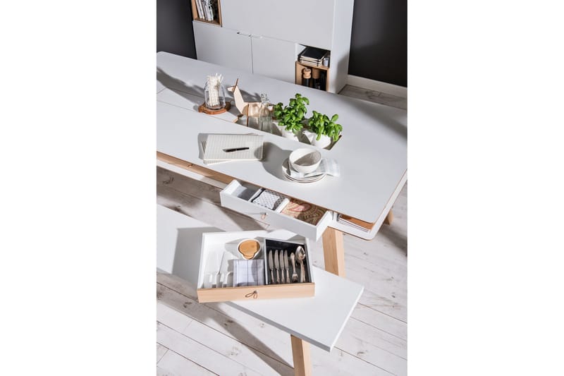 4You Låda till bord Vit/Trä/Natur - VOX - Möbler - Tillbehör & accessoarer - Bordstillbehör