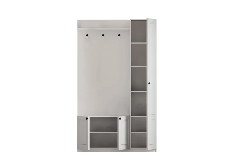 Alvric Hatthylla 120 cm - Matt Vit - Möbler - Hall & entré - Möbelset för hall & entré