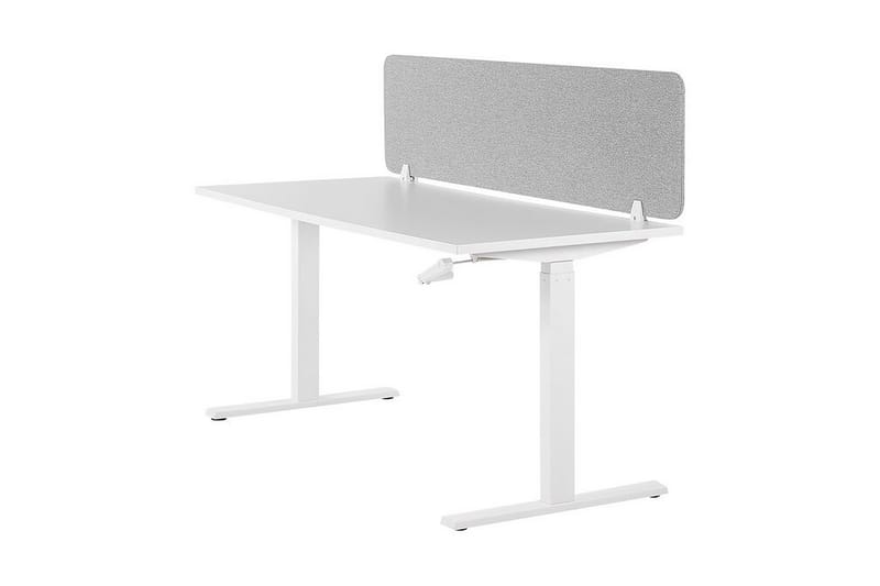 Avskärmning för skrivbord 180x40 cm grå WALLY - Vit - Bordstillbehör