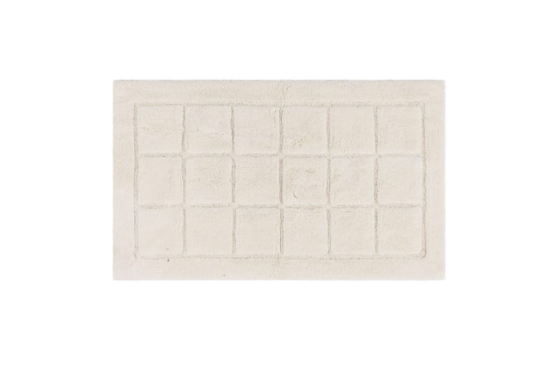Badrumsmatta Square - 50x80 cm, Creme - Möbler - Tillbehör & accessoarer - Badrumstillbehör