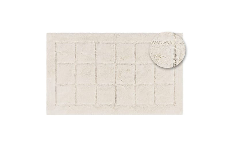 Badrumsmatta Square - 50x80 cm, Creme - Textilier & mattor - Mattor - Badrumsmattor