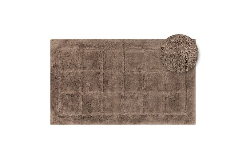 Badrumsmatta Square - 50x80 cm, Dark Linen - Möbler - Tillbehör & accessoarer - Badrumstillbehör