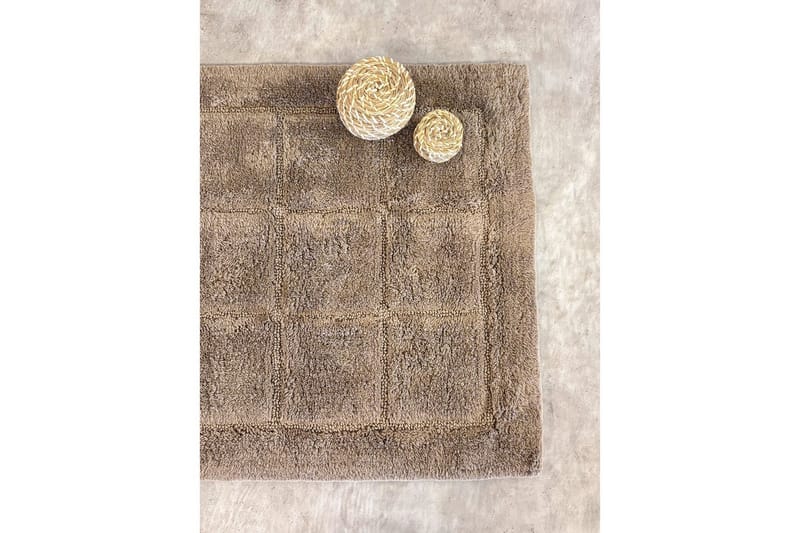 Badrumsmatta Square - 50x80 cm, Dark Linen - Möbler - Tillbehör & accessoarer - Badrumstillbehör