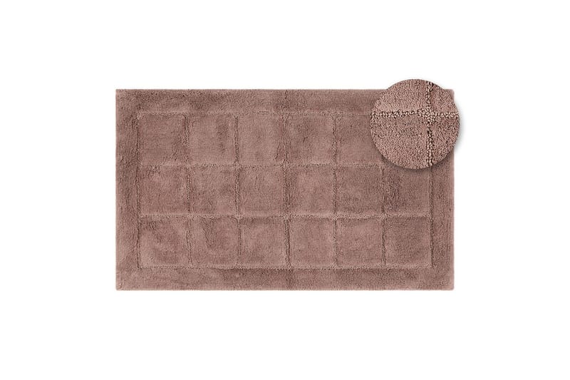 Badrumsmatta Square - 50x80 cm, Dusty Pink - Möbler - Tillbehör & accessoarer - Badrumstillbehör