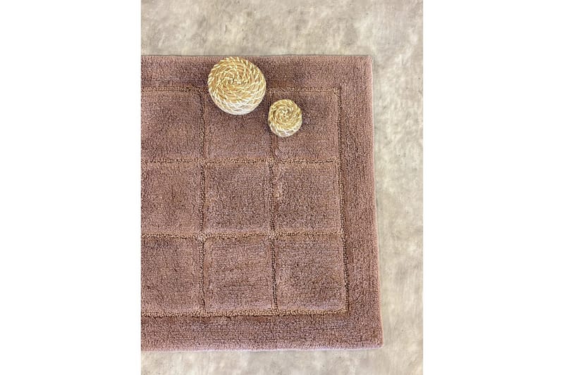 Badrumsmatta Square - 50x80 cm, Dusty Pink - Möbler - Tillbehör & accessoarer - Badrumstillbehör