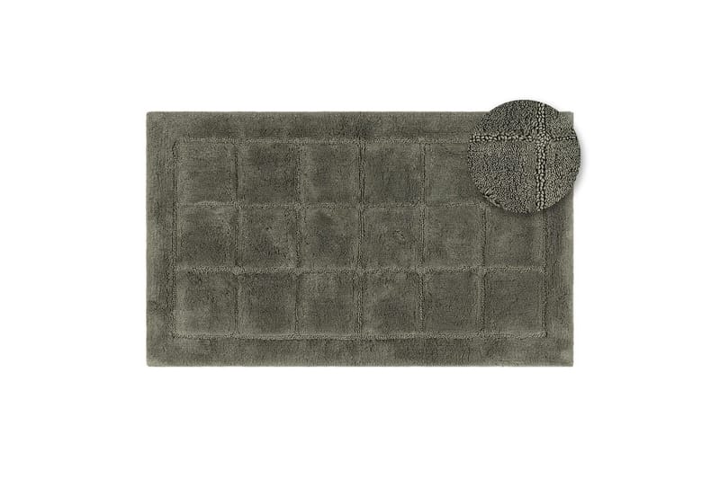 Badrumsmatta Square - 50x80 cm, Emerald Green - Möbler - Tillbehör & accessoarer - Badrumstillbehör