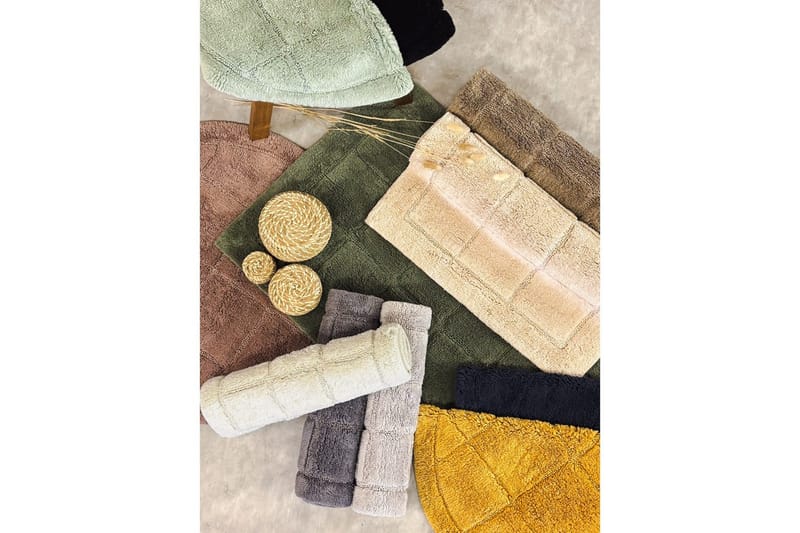 Badrumsmatta Square - 50x80 cm, Grey - Möbler - Tillbehör & accessoarer - Badrumstillbehör