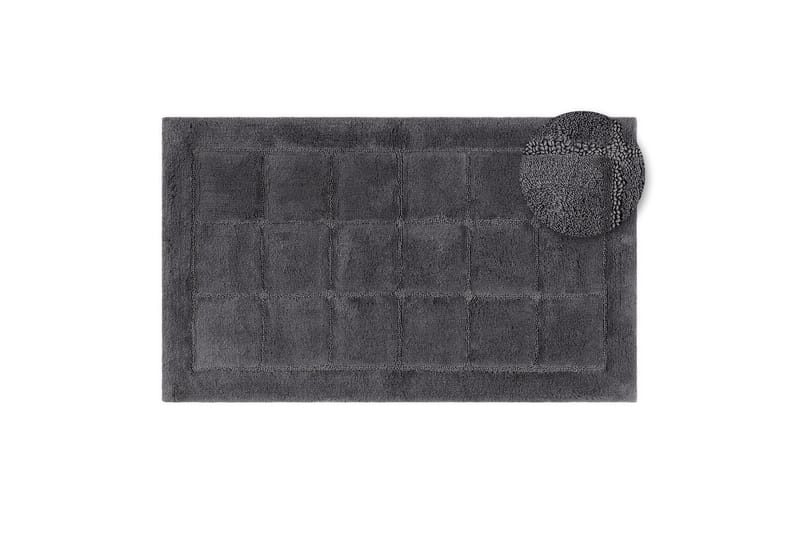 Badrumsmatta Square - 50x80 cm, Grey - Möbler - Tillbehör & accessoarer - Badrumstillbehör
